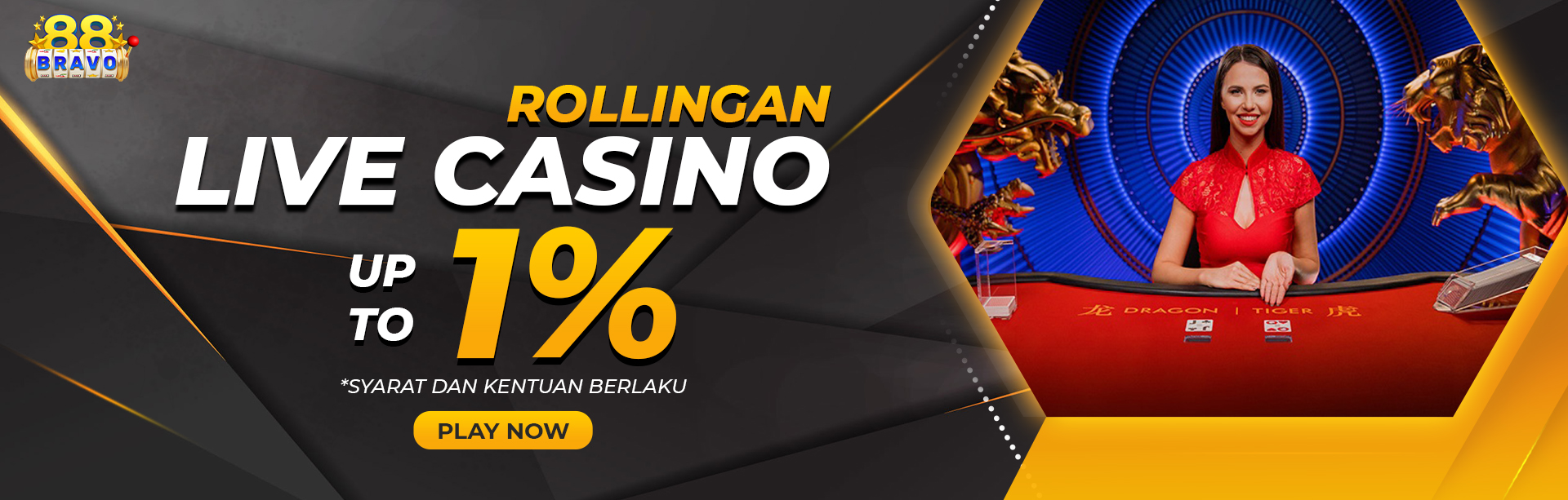 BONUS ROLLINGAN LIVE CASINO up to 1%